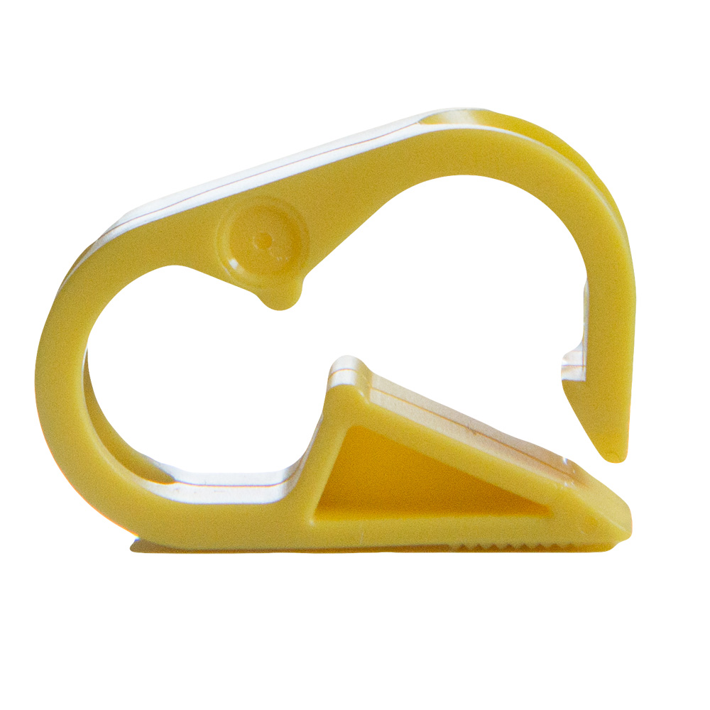 Yellow Polypropylene Tubing Clamp for Tubing up to 0.25" OD U.S